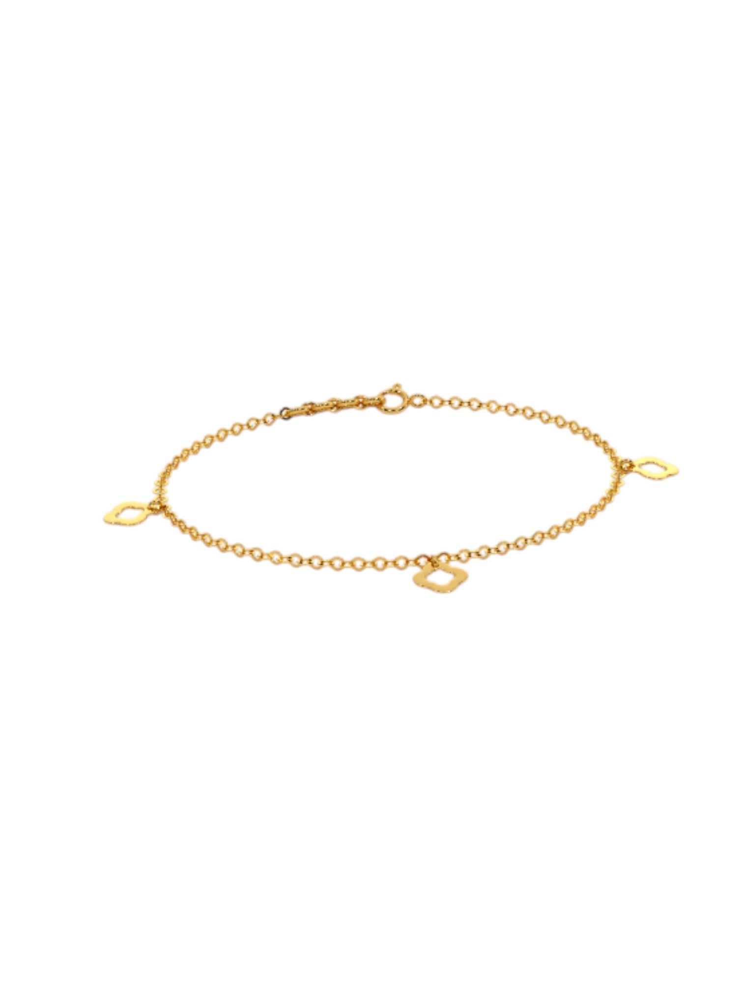 Trinity Leaf Bracelet 925 Sterling Silver Elegant Gold Plated For Women By Kesardeep